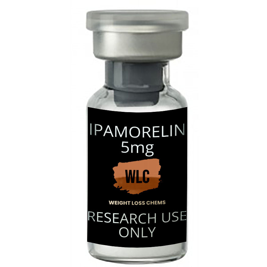 Ipamorelin 5mg vial from Weight Loss Chems. Research use only.